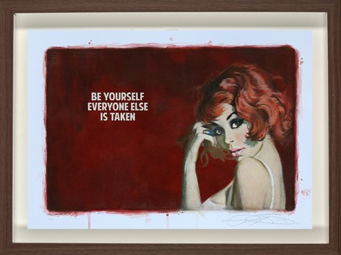 Be Yourself Everyone Else is Taken by The Connor Brothers - Framed Hand Embellished Paper